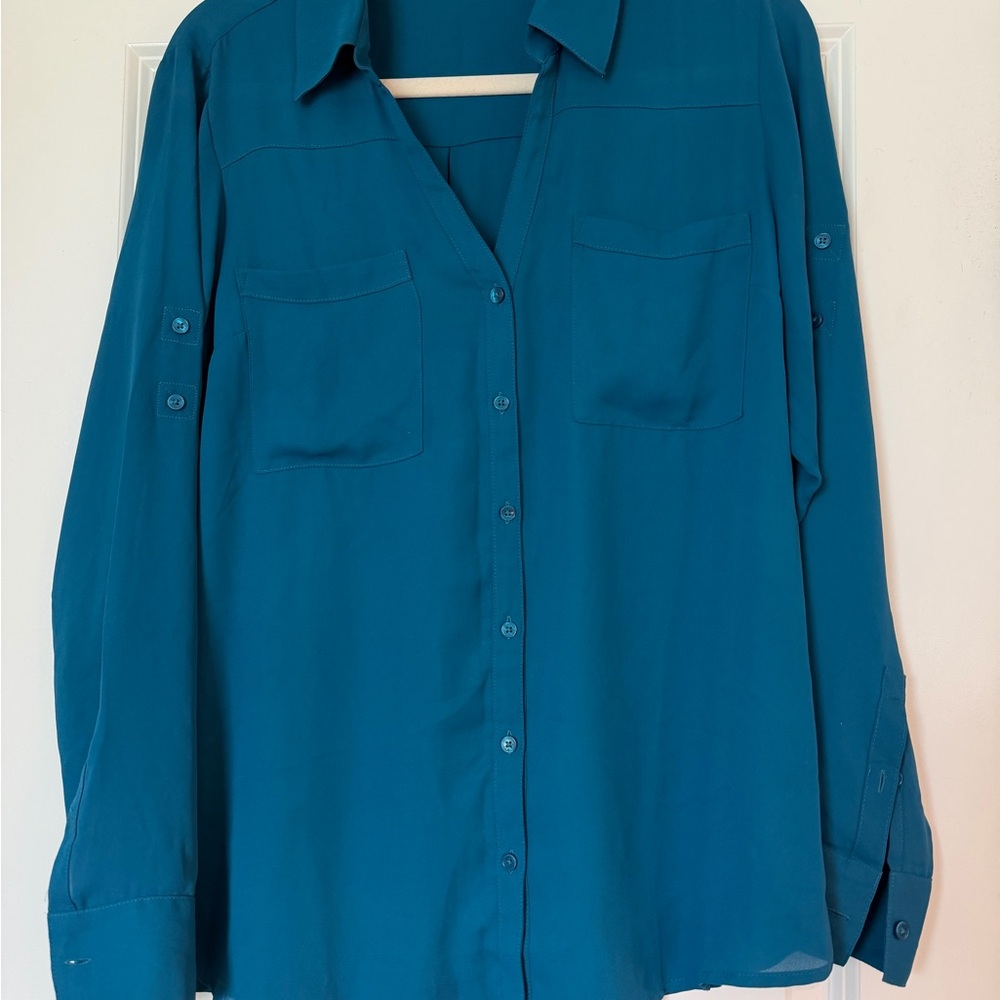 Express Deep Teal Portofino Shirt
